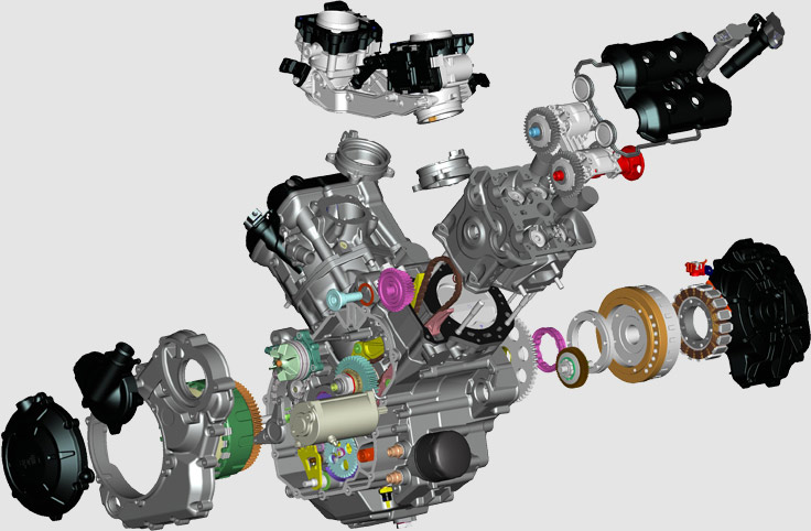 Aprilia Dorsoduro1200 ABS ATC engine